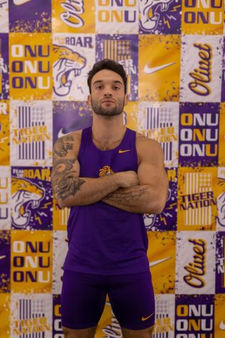 Vincent Giuliano in his Olivet Nazarene Track Uniform.
