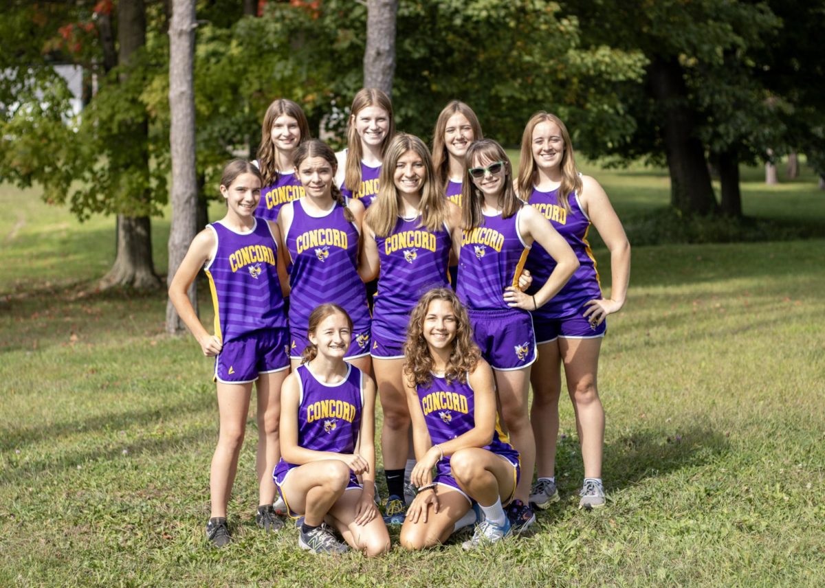 The girls cross country team