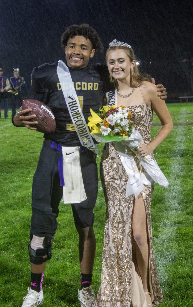 Tyzjohn Allen and Rylee Sinden after getting crowned. 