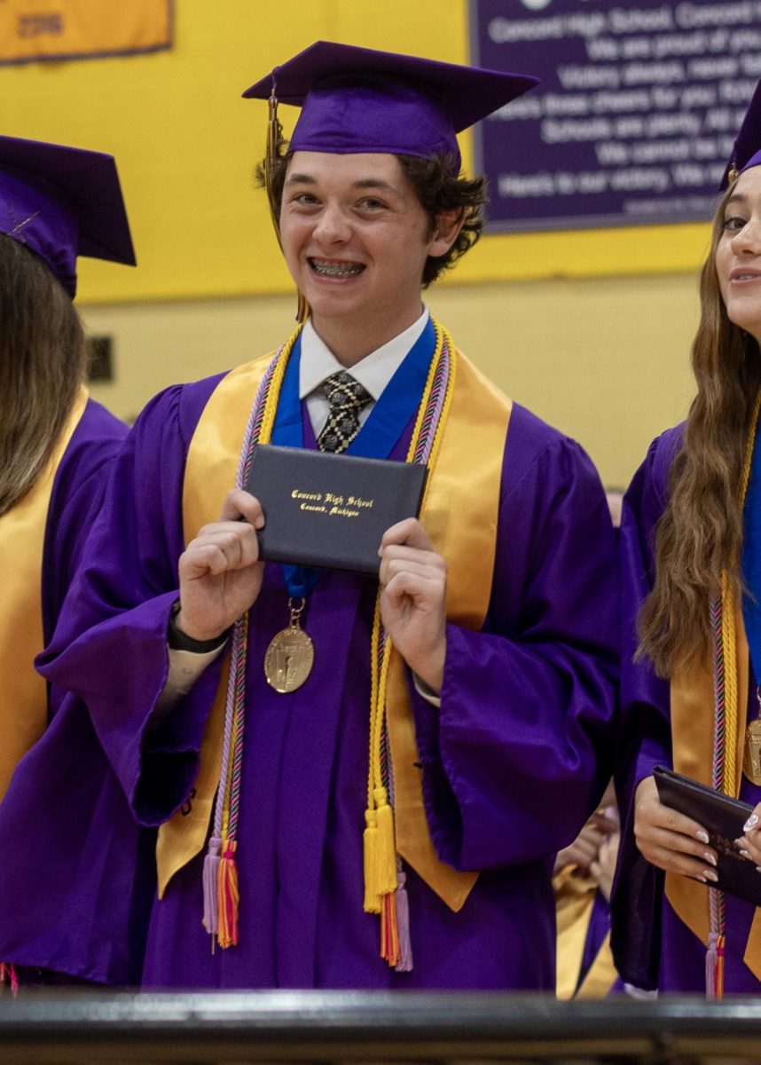 Nolan Mattson after receiving his diploma.