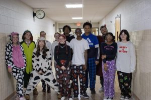 Mr. Simmons Freshman Class dressed for Pj Day!