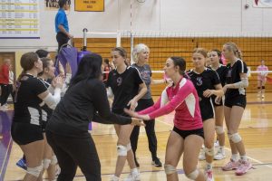 The girls coming after a match.