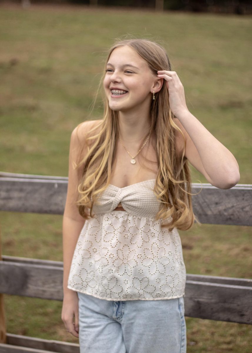 Emily Geldart at her Host Family's farm 