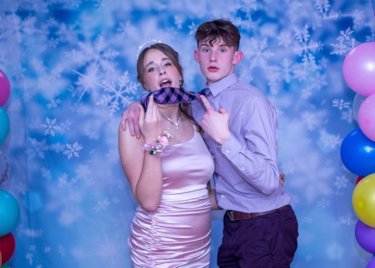 Grace Thorrez represented her junior class last year at Snowcoming.  She is pictured here with Connor Stevens, having fun at the dance.  