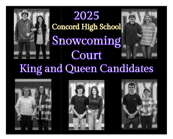 Senior King and Queen Candidates for Snowcoming 2025. 