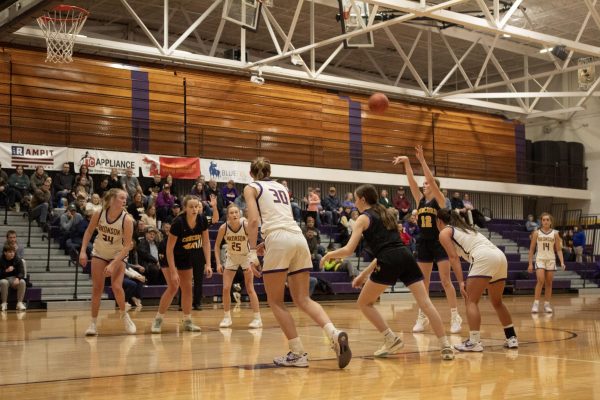 CeCe Barrett shooting a free throw for the Lady Jackets.