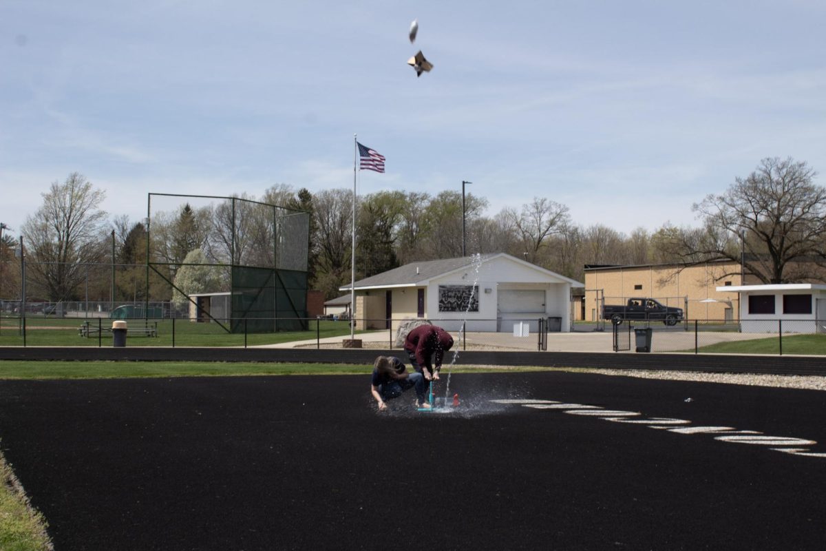 Brady Rainy launching his bottle Rocket