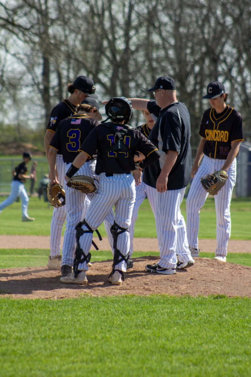 Yellowjackets in a huddle