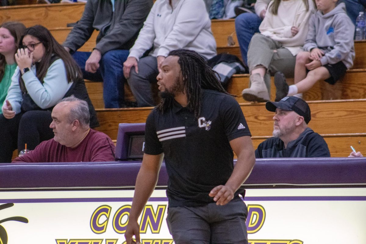 Coach Parker during a basketball game.