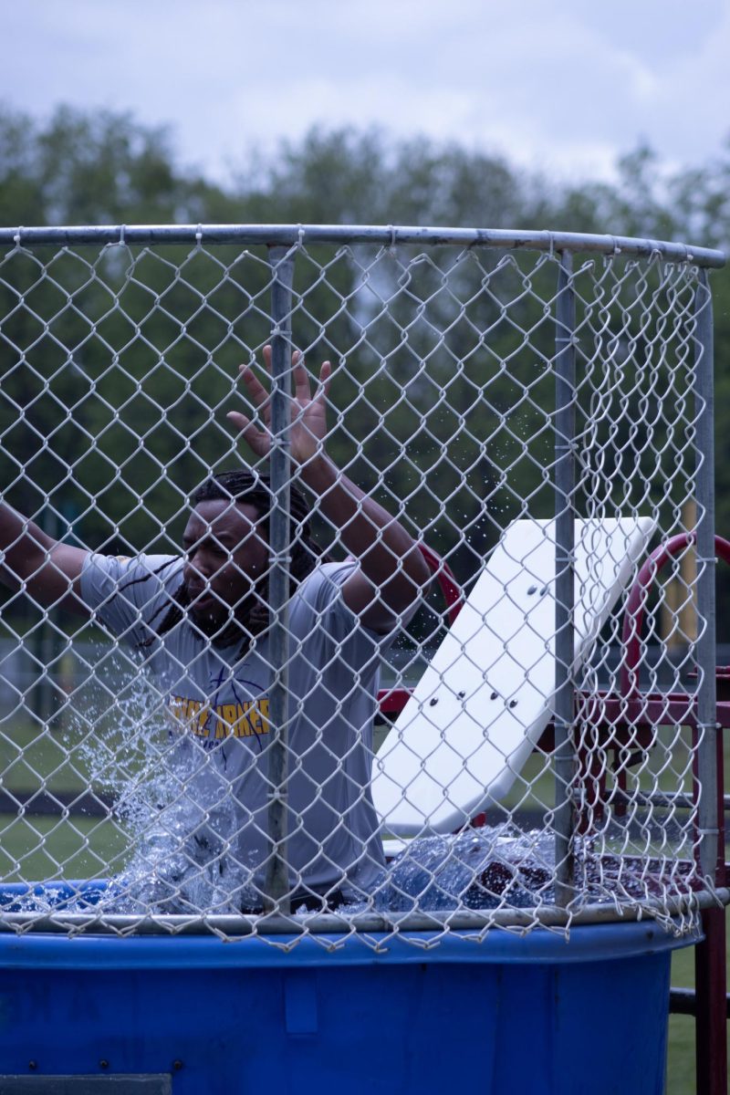 Mr. Parker getting dunked.