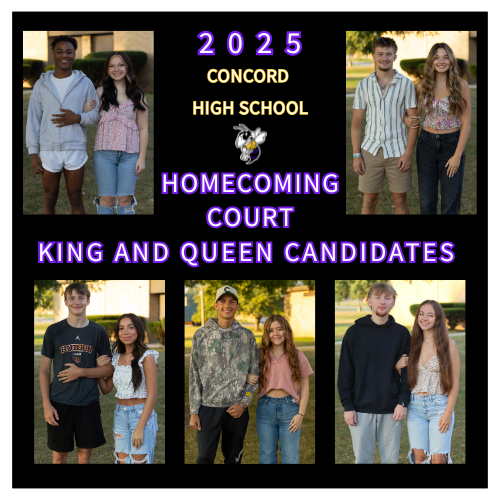 All of the senior candidates on court with their walking partners.