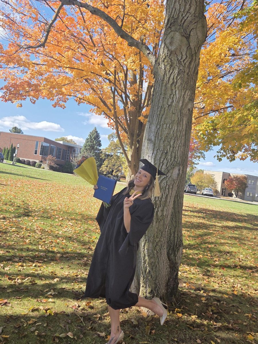 Mrs. Holder graduating from Spring arbor university