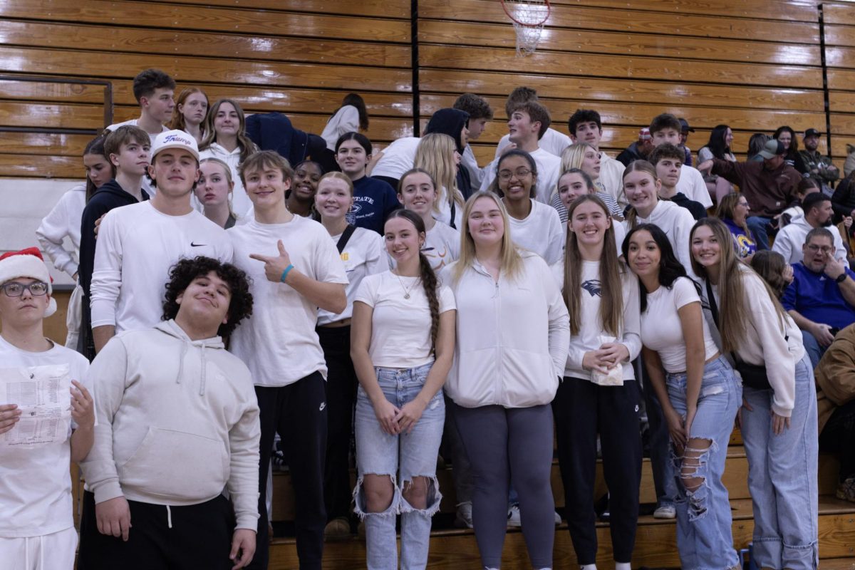 Concord Students celebrating at a basketball game.