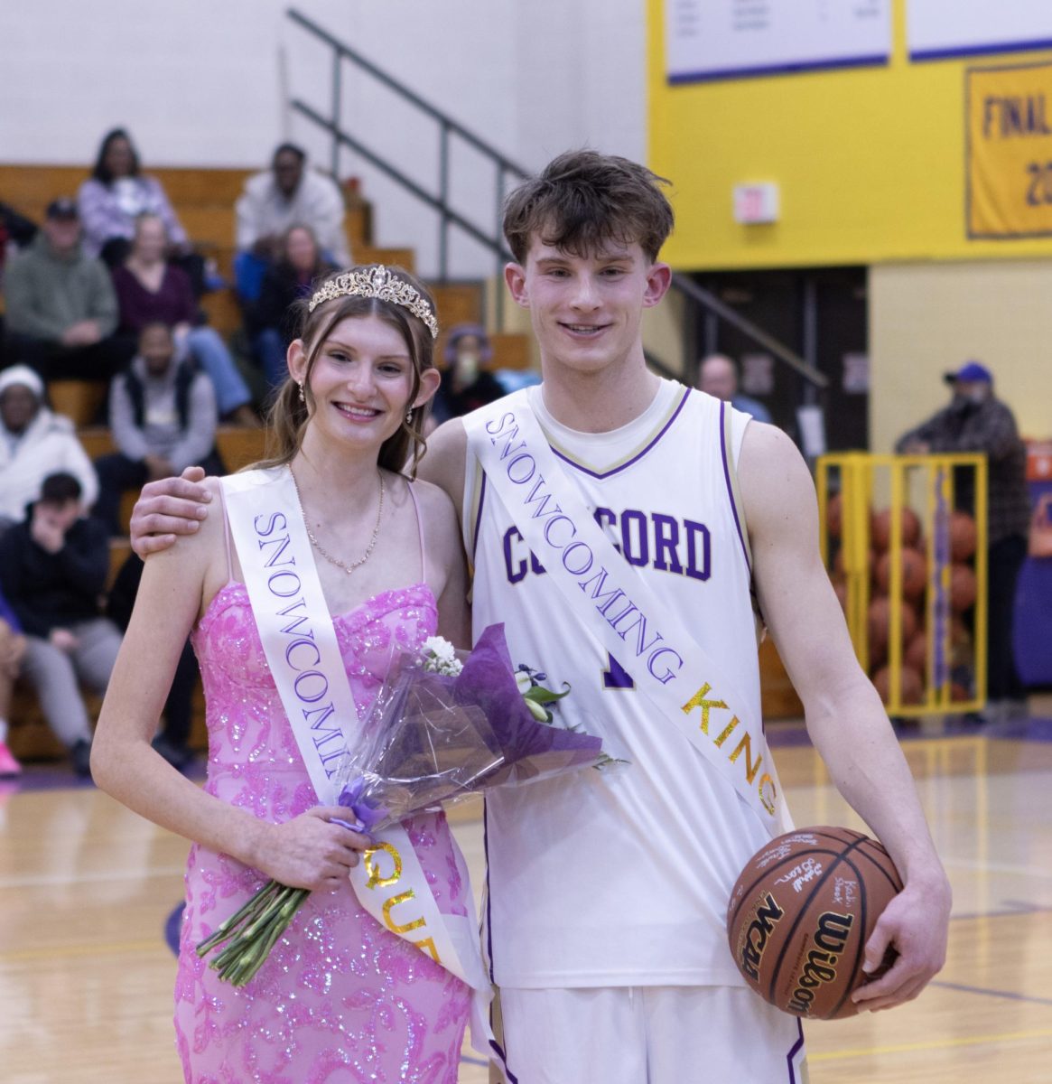 Snowcoming queen Julia Stevens and king Connor Stevens